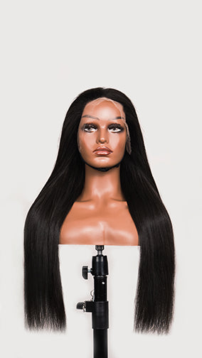 Luxllent Hair Sleeky Raw Lisse Straight with Seamless HD Lace Wig