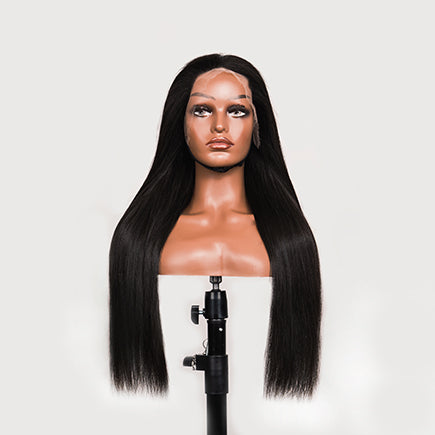 Luxllent Hair Sleeky Raw Lisse Straight with Seamless HD Lace Wig