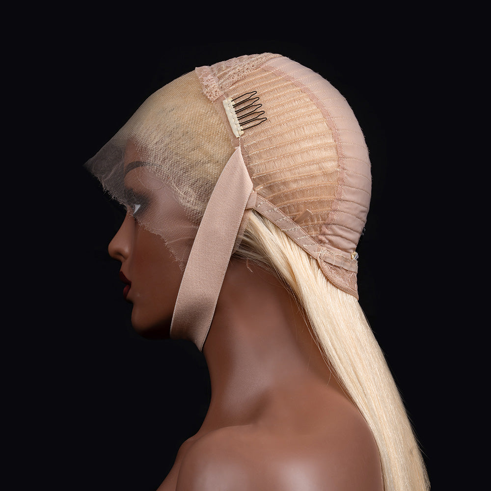 Luxllent Hair Prime Blonde Lisse Straight with Seamless HD Lace Wig