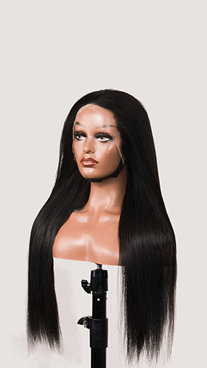 Luxllent Hair Sleeky Raw Lisse Straight with Seamless HD Lace Wig