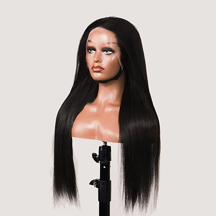 Luxllent Hair Sleeky Raw Lisse Straight with Seamless HD Lace Wig